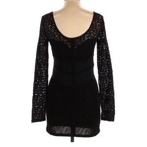 Free People black lace dress Large L long sleeve Excellent RARE GORGEOUS